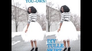 MakeItYourOwn Tulle Skirt NoSew Method [upl. by Earvin]