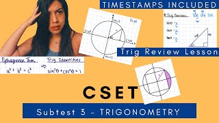 Trigonometry  CSET Math Subtest III  Review and Practice Subtest 3 Part 13 [upl. by Beebe]