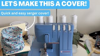 EASY DIY Serger Cover Sew your own Serger or Sewing Machine cover using fabric  beginner sewing [upl. by Harutek]