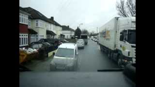 Driving the truck into a tight industrial estate Southall West London [upl. by Ikcin]