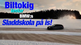 Biltokig sladdar på is med BMW [upl. by Wexler]