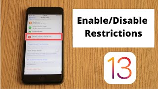 IOS 13  How to EnableDisable Restriction on IOS 13 [upl. by Burgess]