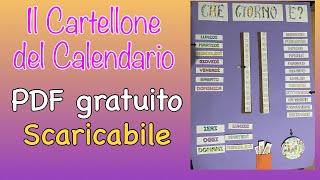 Cartellone del CALENDARIO PDF scaricabili gratuiti SCUOLA PRIMARIA [upl. by Ahsemed]