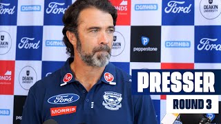 Chris Scott Presser  Round 3 [upl. by Akeemaj]