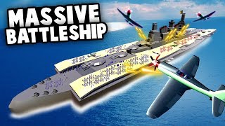 The BIGGEST BATTLESHIP Ever Made MASSIVE Naval BATTLE Ravenfield Best Mods [upl. by Lewendal327]