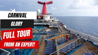 Carnival Glory Full Tour 2024  Port Canaveral Bahamas Cruises [upl. by Nodnrb814]