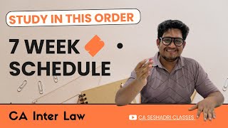 CA INTER LAW WEEK SCHEDULE AND STUDY ORDER JAN 2025 CA INTER TAMIL [upl. by Heyer]