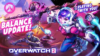 🔴HUGE BUFFS and NERFS in NEW MIDSEASON PATCH👀 OVERWATCH 2 with YOU battletag [upl. by Ynaoj]