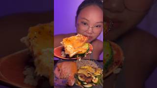 SALMON amp VEGGIES MUKBANG 🐟🤩✨ mukbang eatwithme [upl. by Adlar]