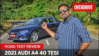 2021 Audi A4 40 TFSI road test review  OVERDRIVE [upl. by Ahsirk]