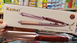 KEMEI KM471 Hair Straightener Unboxing And Review  Best For Beginners [upl. by Leiand]