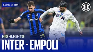 INTER 01 EMPOLI  HIGHLIGHTS  SERIE A 2223 ⚫🔵🇬🇧 [upl. by Kcirderf]