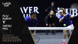 FilsRublev v PaulTiafoe Extended Highlights  Laver Cup 2023 Match 4 [upl. by Safko]