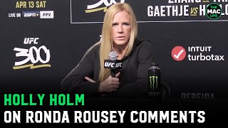 Holly Holm on Ronda Rousey “It’s hard for her to admit I was the better fighter” [upl. by Yann]