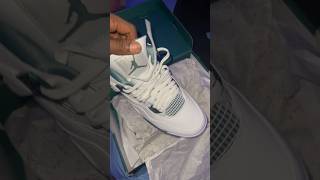 Air Jordan 4 Retro quotOxidized Greenquot unboxing [upl. by Hernardo442]