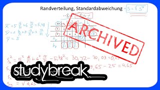 ARCHIVIERT Randverteilung Standardabweichung  Deskriptive Statistik [upl. by Aicnarf]