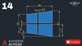 Autocad 2d Practice Drawing 14  AutoCAD tutorial for beginners akd autocad design [upl. by Latoye]