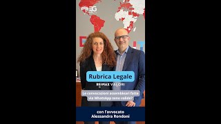 Le convocazioni assembleari inviate via WhatsApp sono valide  Rubrica Legale REMAX Valori [upl. by Eentruok611]