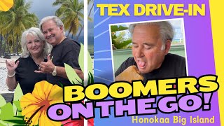 FOOD DRUNK 🤪TEX DRIVEIN Big Island Hawaii hawaii boomers babyboomer travel malasadas kona [upl. by Atekahs663]