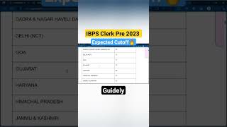 IBPS Clerk Pre Expected Cutoff 2023 ibpsclerkpre2023 ibpsclerkpreresult ibps [upl. by Ytsanyd]