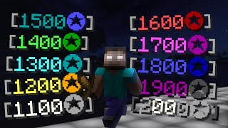 ALL of my recorded BEDWARS PRESTIGES 11002000 STARS [upl. by Eittel831]