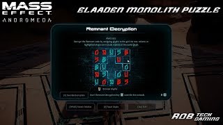 Mass Effect Andromeda Elaaden monolith remnant decryption Guide [upl. by Aretak938]