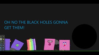 Algodoo fun with numberblocks Part 4 Black hole [upl. by Adaner]