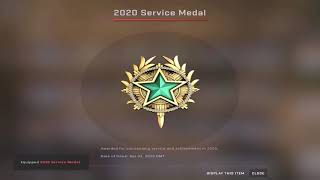 Getting 2020 Tier 2 Service Medal in CSGOGreen badge 2022 [upl. by Merrili]