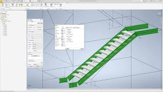 Parametric industrial stair design in Autodesk Inventor with SolidSteel parametric [upl. by Breed420]