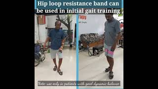 Stroke Rehab Series How to reduce circumduction gait in hemiplegic Hip loop resistance bands [upl. by Narahs]