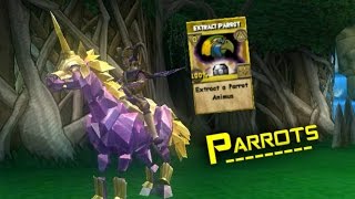 Parrots New Extract Parrot Card for Monstrology  Monstrology 3 Wizard101 [upl. by Iruy263]