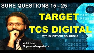 TCS DIGITAL APTITUDE QUESTIONS WITH SOLUTIONS PART 2 Q NO 1525  By Mohit Jain  Sure Questions [upl. by Oknuj]