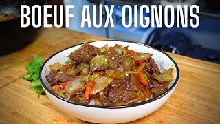 Boeuf aux oignons facile et rapide recette asiatique [upl. by Akinot]