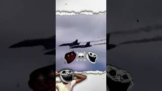 The cool thing is that 1 fighter plane becomes 2💀Trollface editshorts [upl. by Anyaled]