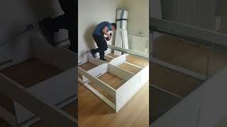 Montage rapide lit BRIMNES Ikea 160x200 avec rangement [upl. by Paddy]