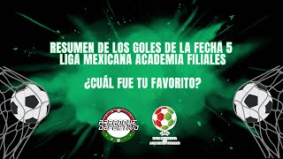 LOS GOLES DE LA FECHA 5 DE LIGA MEXICANA ACADEMIA FILIALES ⚽🇲🤩 [upl. by Annohsak359]