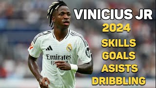 Vinicius Jr Real Madrid 2024 🔥 Skills Goals amp Assists  Dribblings [upl. by Sineray]