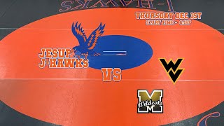 Jesup JHawks Wrestling vs Wapsie Valley and Maquoketa Valley  12122 [upl. by Hadihahs259]