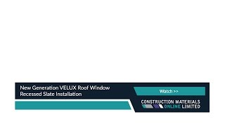 New Generation VELUX Roof Window Recessed Slate Installation [upl. by Bernadina]