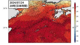 2024年8月6日までの黒潮「短期」予測 番外 沖縄・鹿児島・東シナ海・日本海南部周辺 [upl. by Suzy759]