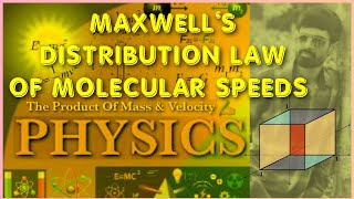 MAXWELLS DISTRIBUTION LAW OF MOLECULAR SPEEDS VELOCITIES VilayaM [upl. by Sibbie]