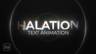 Halation Glowing Text Reveal In After Effects [upl. by Rankin]