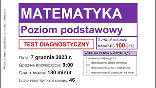 Funkcja liniowa 𝑓 jest określona wzorem 𝑓𝑥−16 x  23 Zadanie 10 matura grudzień 2023 [upl. by Barbra985]