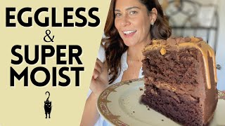 How to make SUPER MOIST VEGAN cake without eggs [upl. by Rede]