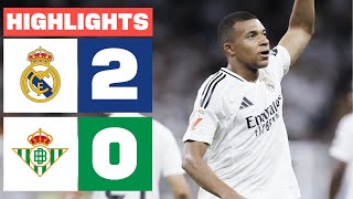 REAL MADRID 2  0 REAL BETIS  RESUMEN LALIGA EA SPORTS [upl. by Anuala]