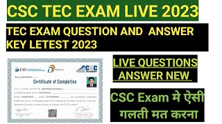 TEC CSC ID For Final Exam CSC Exam Question And Answer  CSC ID For Exam2024 [upl. by Gothurd]