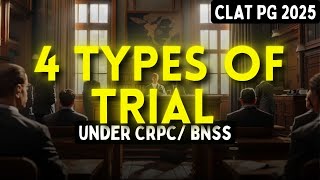 4 types of trial under BNSS  Probable topic for CLAT PG 2025 [upl. by Elyl514]