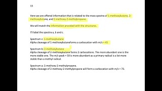The mass spectra of 1methoxybutane 2methoxybutane and 2methoxy2methylpropane are shown in Fi… [upl. by Navannod]