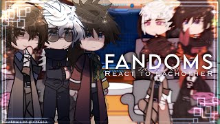 FANDOMS react to each other — Jujutsu Kaisen Demon Slayer and BSD react  11  Angst  No ships [upl. by Asyle]