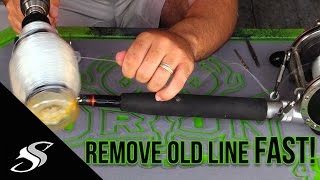 How to Remove Old Fishing Line Fast  Tackle Tip [upl. by Art]